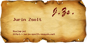 Jurin Zsolt névjegykártya